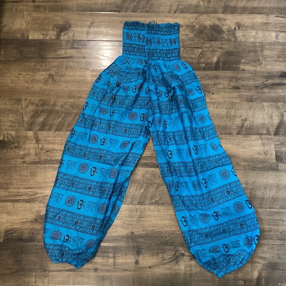 100% cotton India Imported Boho Harem leg pants/ jumpsuit - Picture 4 of 5